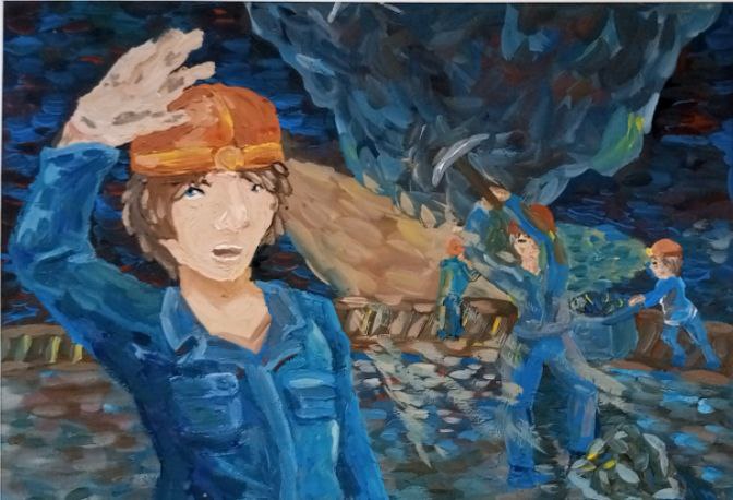 В преддверии Дня шахтёра в Доме культуры п. Боровой начала работать выставка «Шахтёрские будни и праздники».