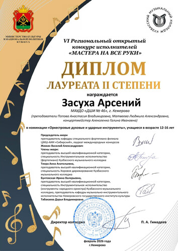 VI Регионального открытого конкурса исполнителей «Мастера на все руки».