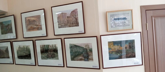 выставка учеников художественного отделения, посвященная 40-летию со дня трагедии на Чернобыльской АЭС.