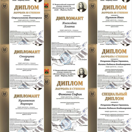 IV Всероссийский открытый конкурс пианистов «Композитор и его время. 2026 – Ференц Лист.